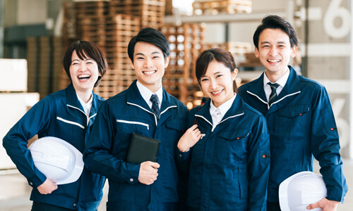 きれいな外観と安全で整った労働環境でモチベーションがUPした従業員のイメージ