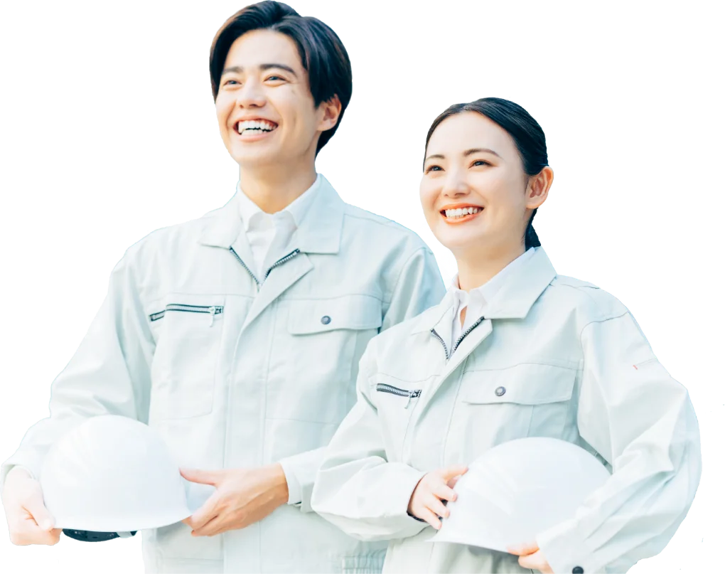 ミラクール施工によって快適な作業環境で安心して働いている作業服姿の従業員イメージ
